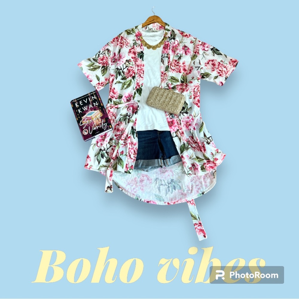 Floral cover-up/ duster/ housecoat.